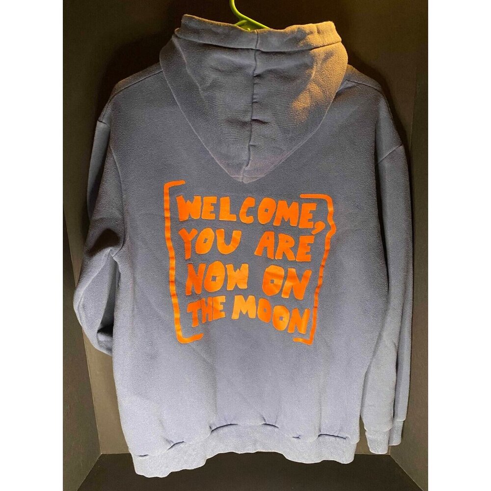 OTM On The Moon Hoodie Pullover Mens S Blue Sweatshirt Kid Cudi